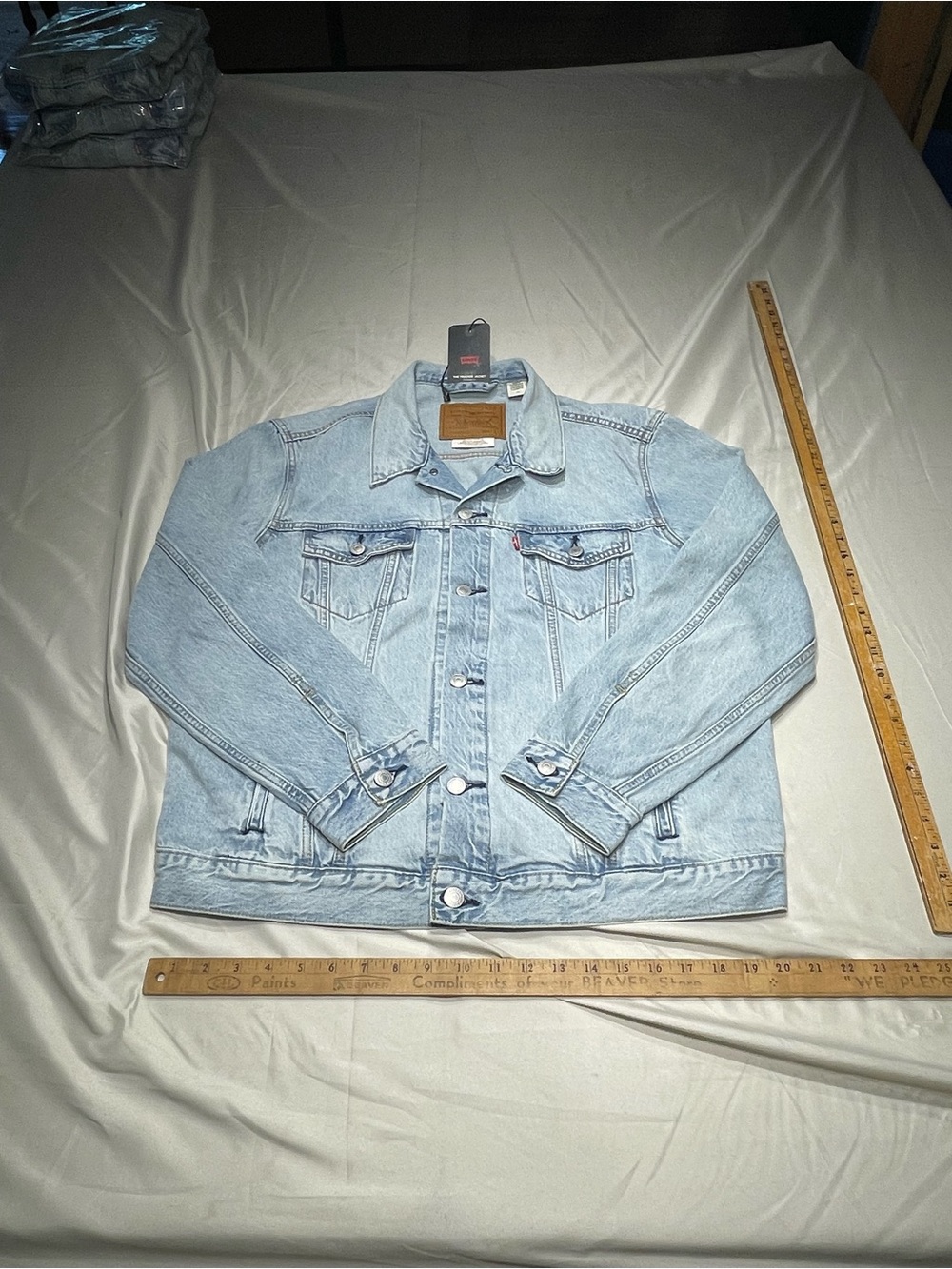 Levi's Light Wash Denim Truck Jacket - Pale Blue